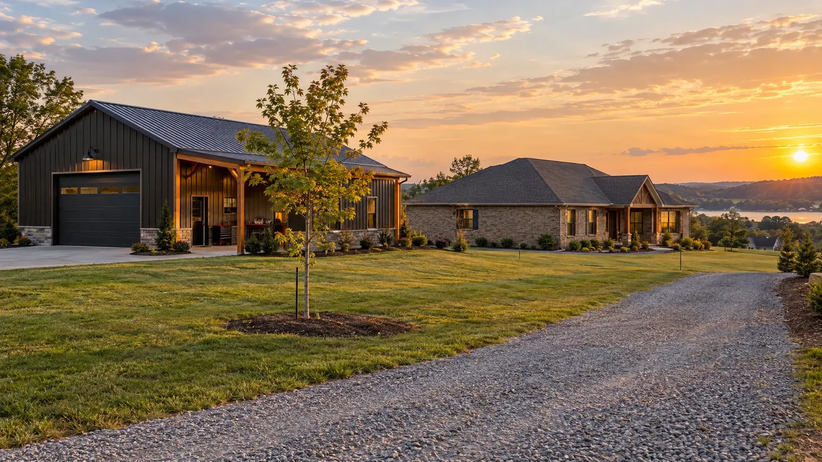 A custom barn on a property in La Vergne, Tennessee