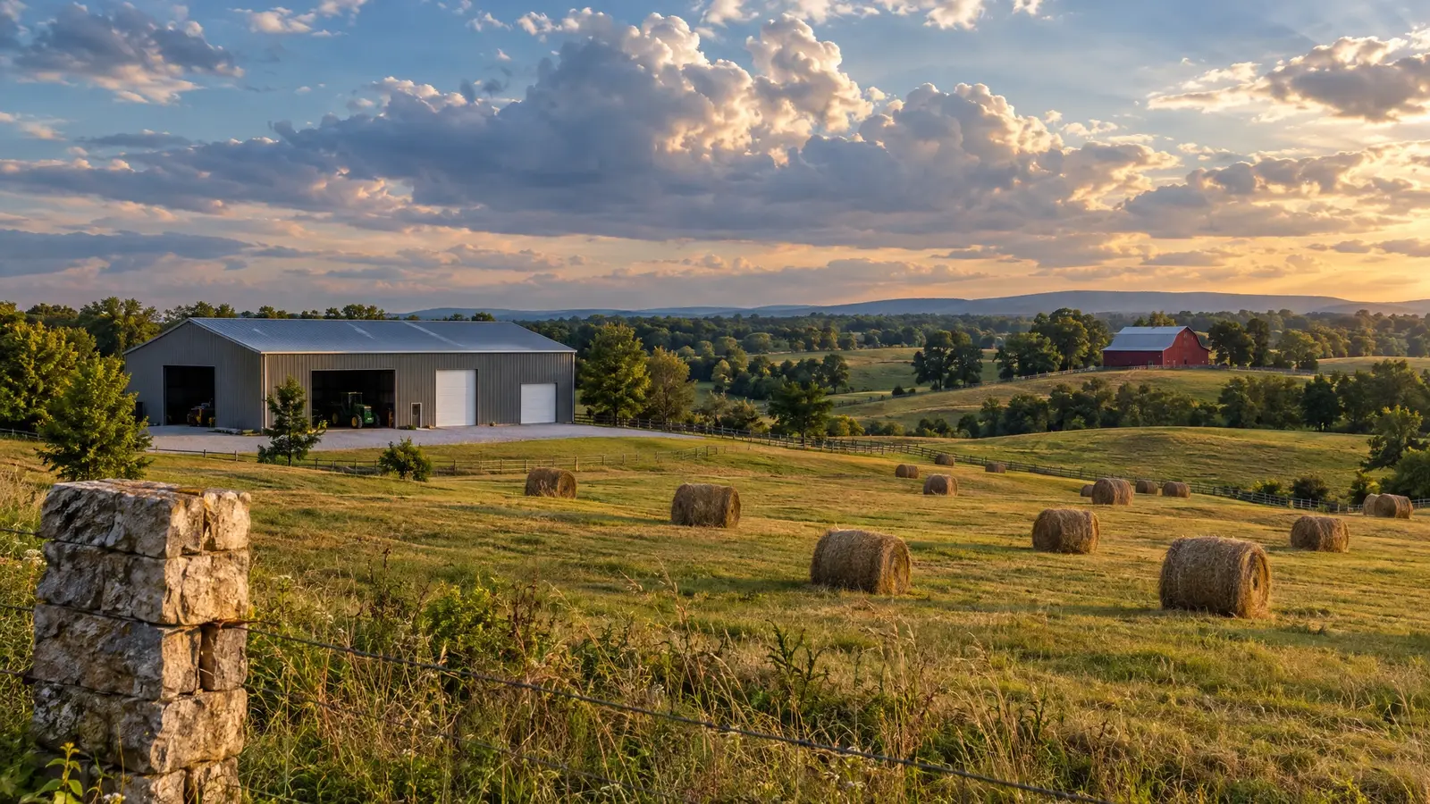 A custom barn on a property in Murfreesboro, Tennessee