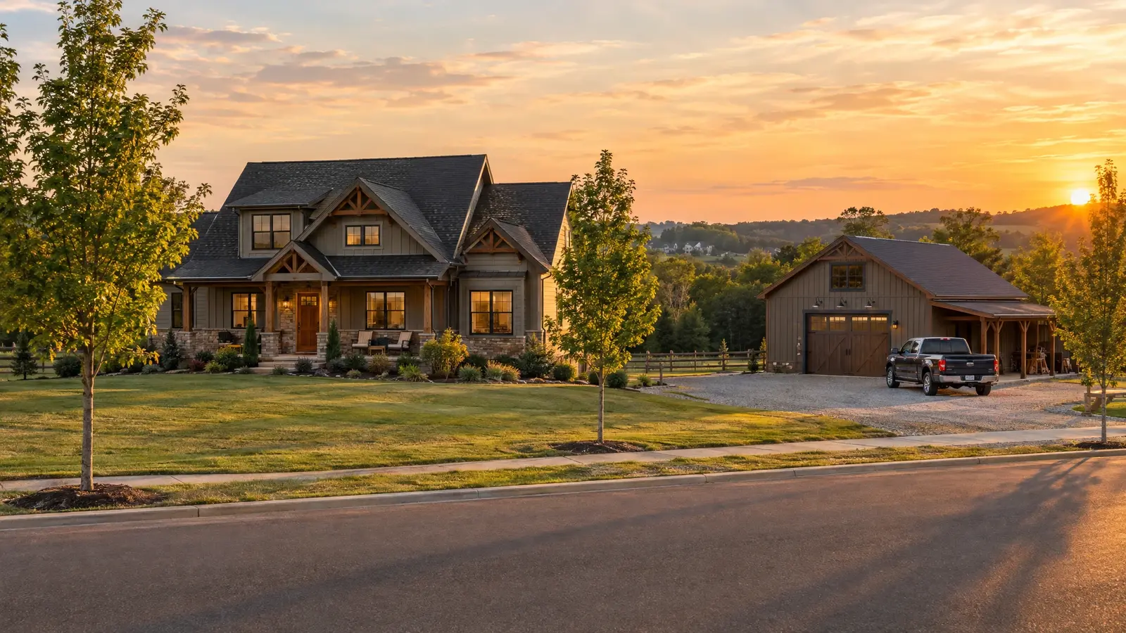 A custom barn on a property in Spring Hill, Tennessee