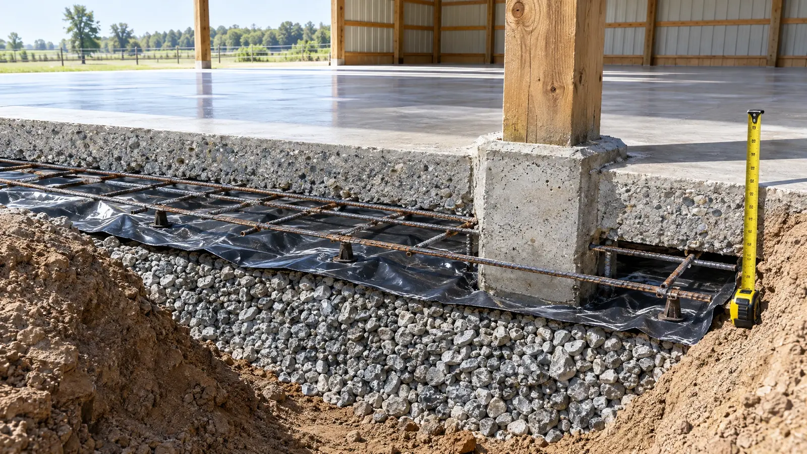 Barn Foundations and Slabs: Posts, Piers and Concrete Explained