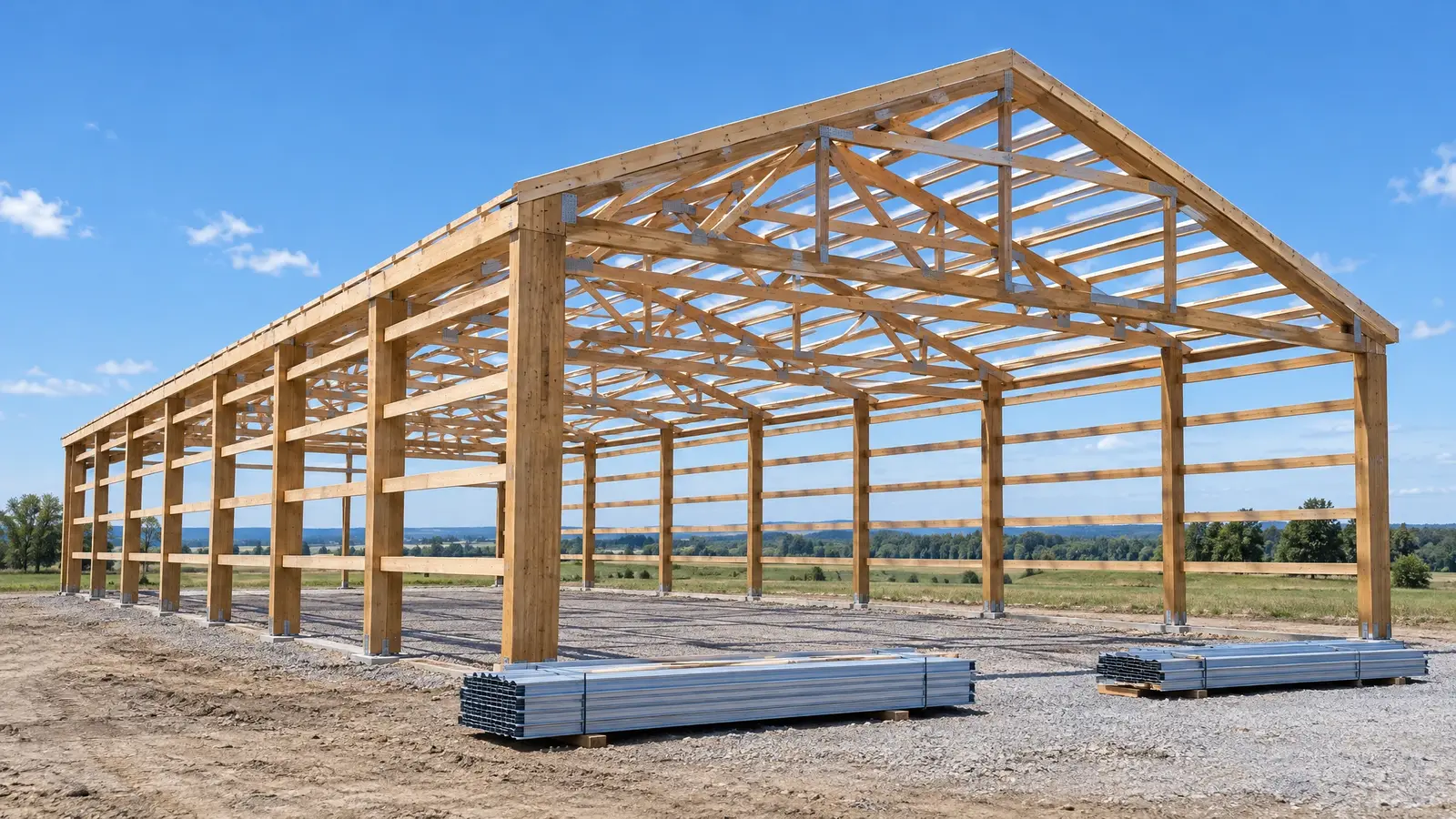 Posts, Trusses and Framing | Music City Barns Posts, Trusses and Framing for a Nashville property