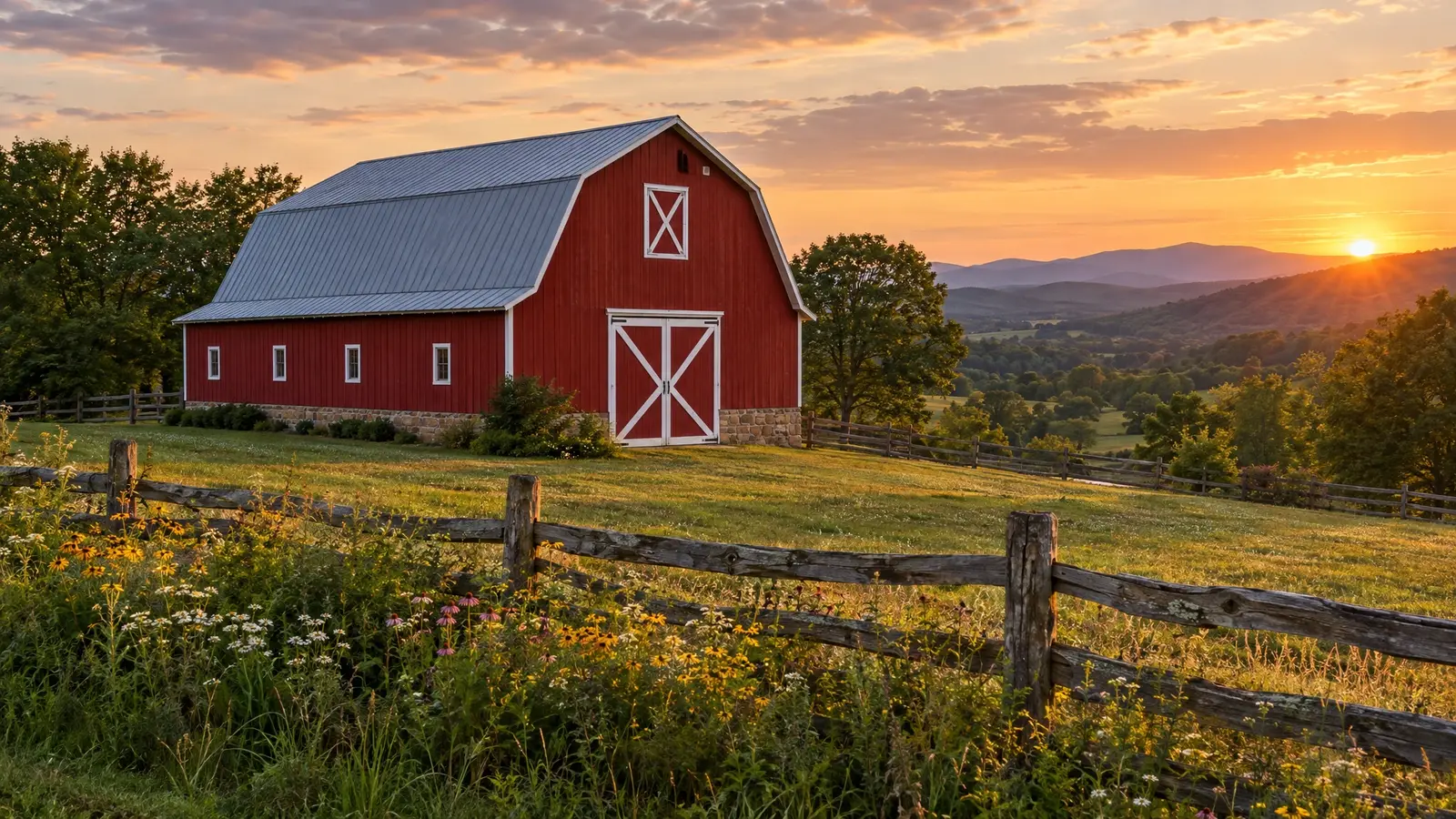 Classic Red Barn for Nashville homes